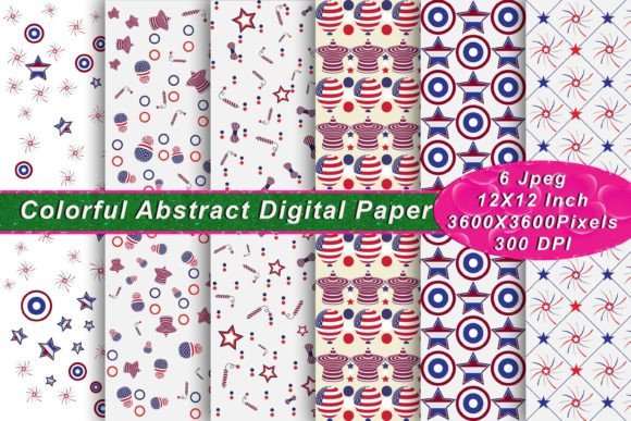 6 Seamless Pattern for the 4th of July