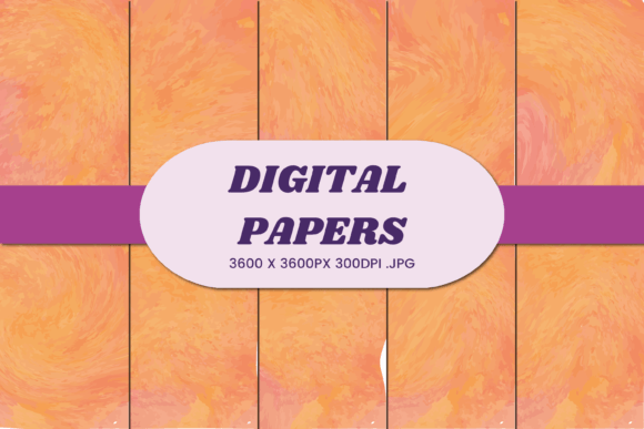 Abstract Orange Yellow 1 Digital Paper