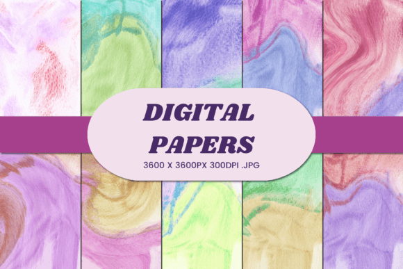 Abstract Watercolor 88 Digital Paper for Creatives
