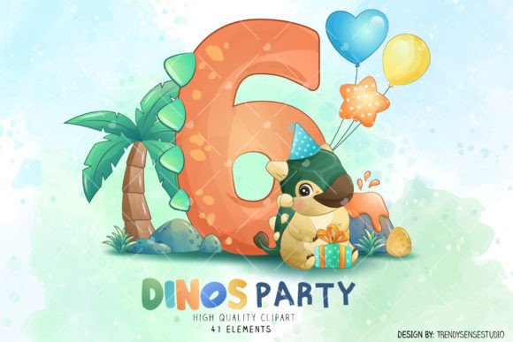 Doodle Dinosaurs Numbering Clipart: A Versatile Asset for Creative Projects