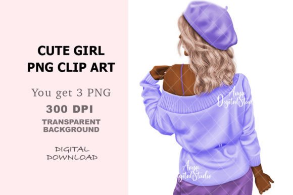 Elevating Creative Projects with Cute Girl PNG and Fashion Clip Art Assets