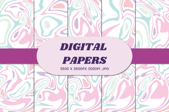 Pastel Liquid 4 Digital Paper: Elevating Your Creative Business with Versatile Design Assets
