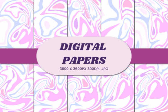 Pastel Marble Pink Blue 4 Digital Paper