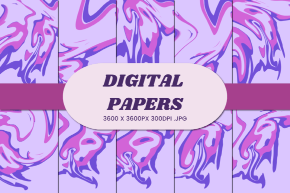 Purple Marble Liquid 4 Digital Paper