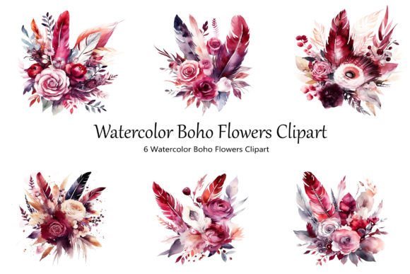 The Art of Watercolor Boho Flowers Clipart: Elevating Your Creative Projects