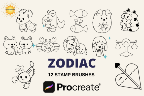 Zodiac Stamp Brushes